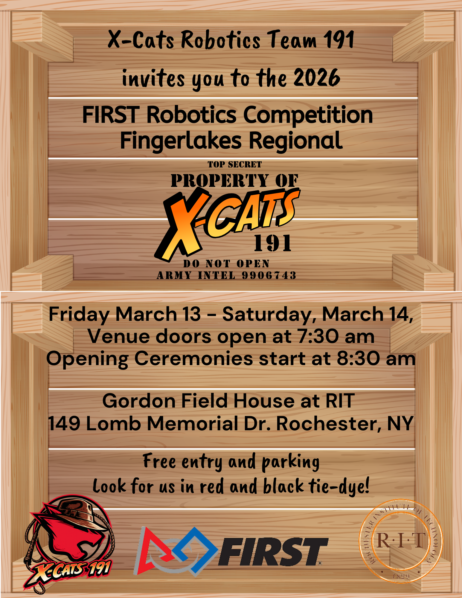 You are invited to the FIRST Reefscape Compitition